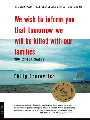 cover image of We Wish to Inform You that Tomorrow We Will Be Killed with Our Families